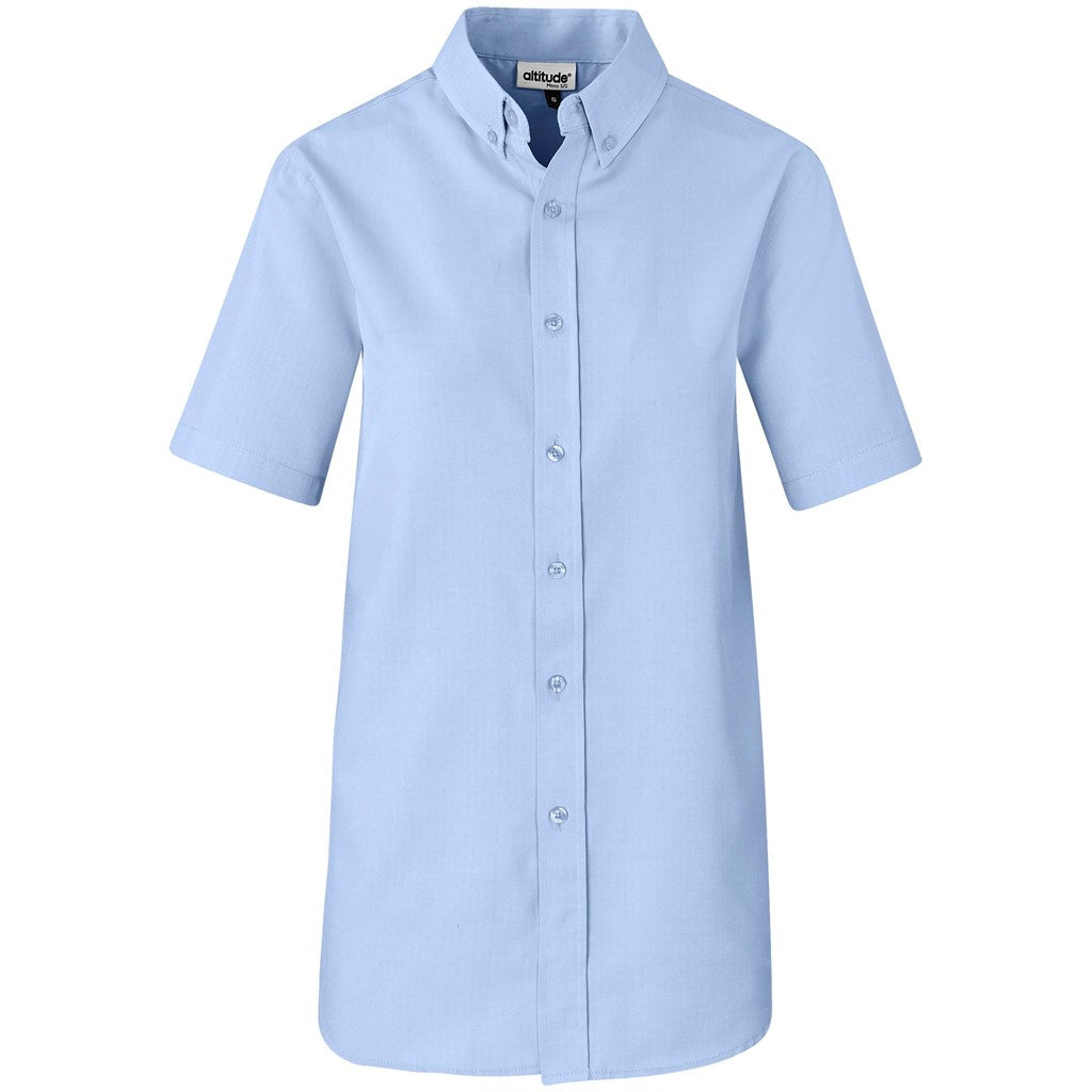Mens Short Sleeve Nottingham Shirt - SKY BLUE