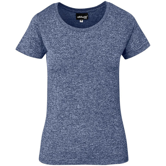 Ladies Oregon Melange T-Shirt - Navy