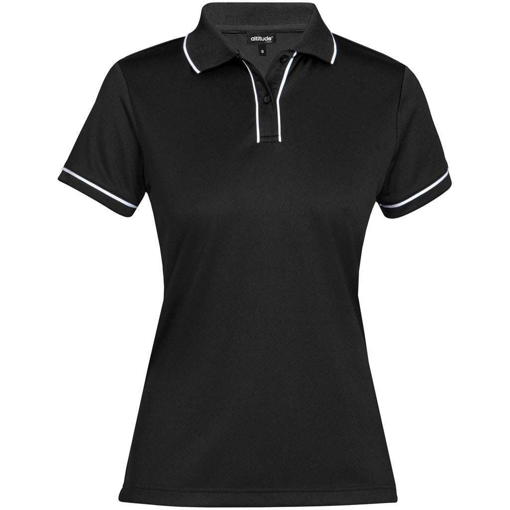 Ladies Osaka Golf Shirt - BLACK