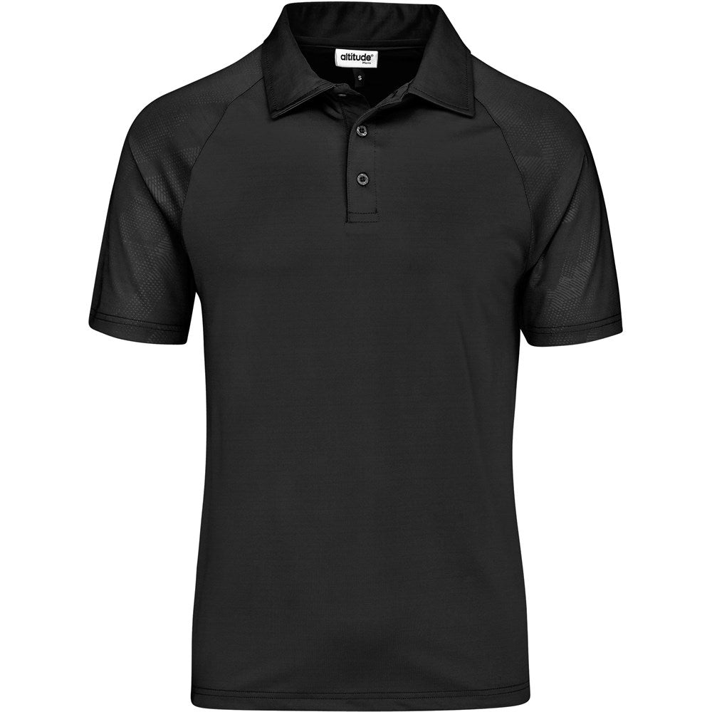 Mens Santorini Golf Shirt - BLACK
