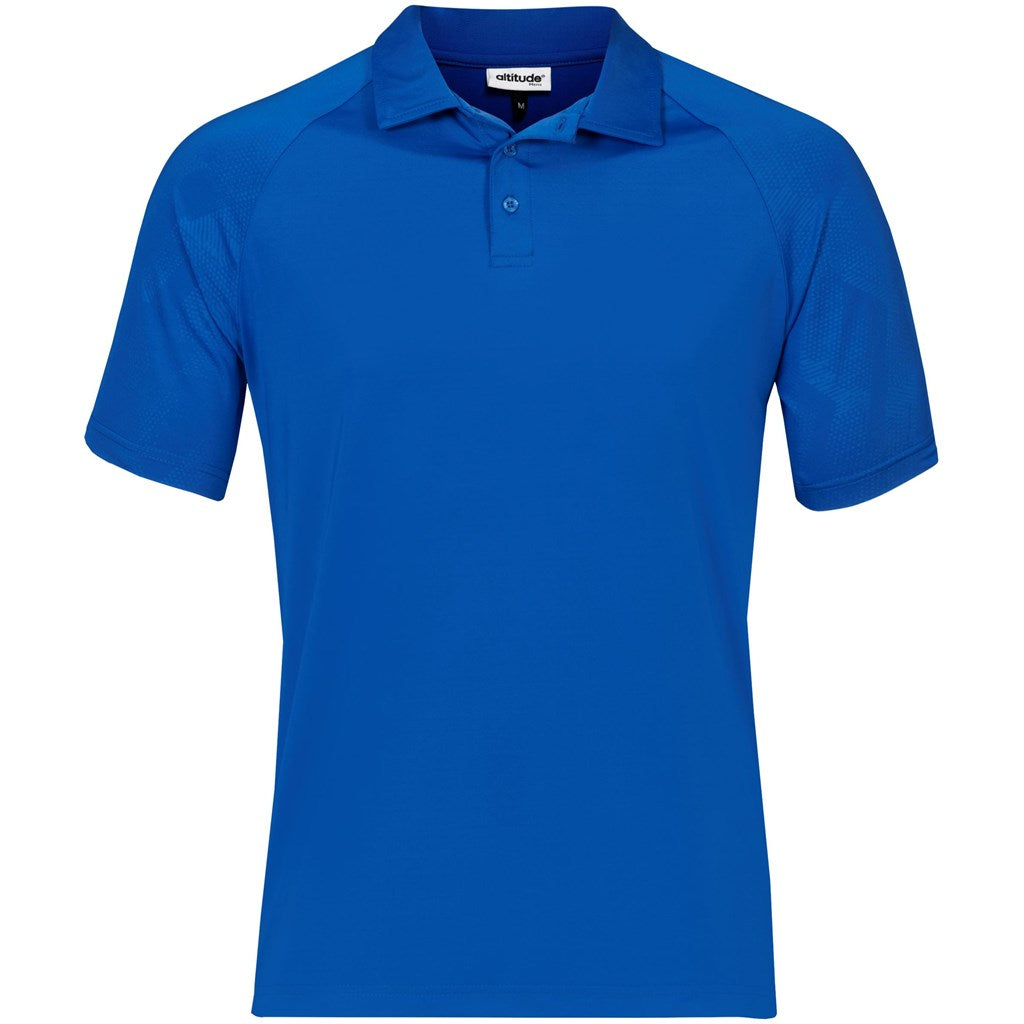 Mens Santorini Golf Shirt - BLUE