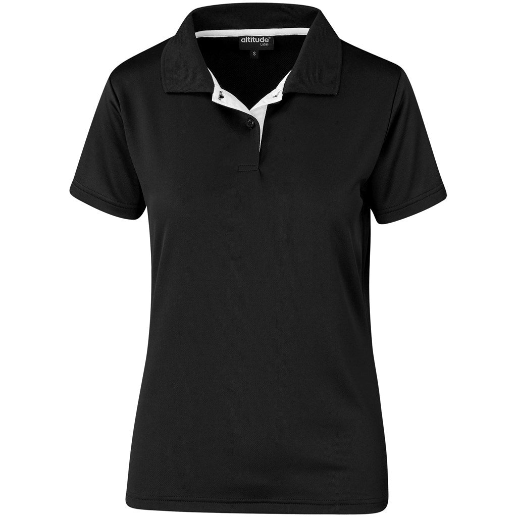 Ladies Tournament Golf Shirt - BLACK