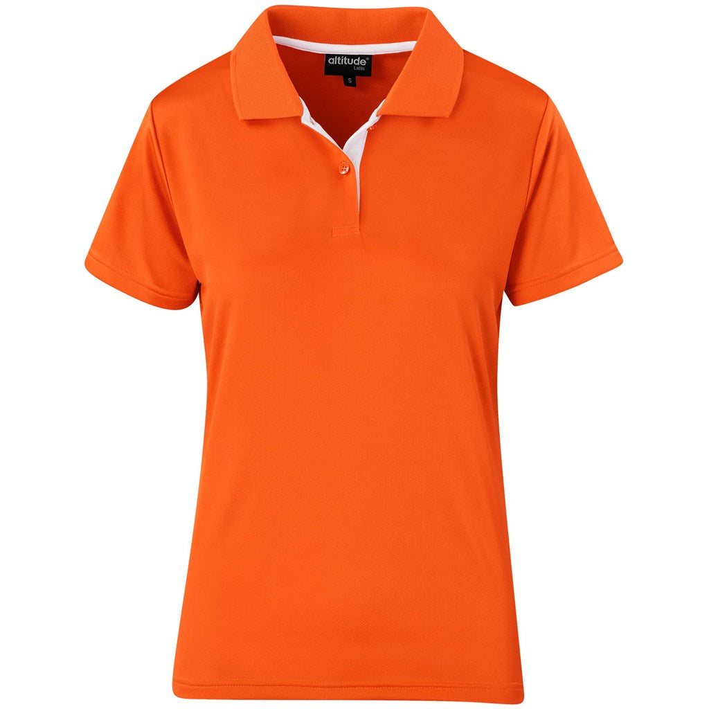 Ladies Tournament Golf Shirt - ORANGE