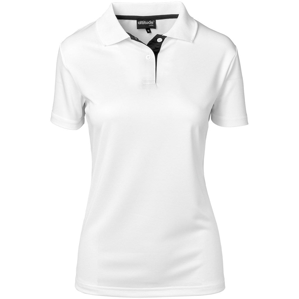 Ladies Tournament Golf Shirt - WHITE