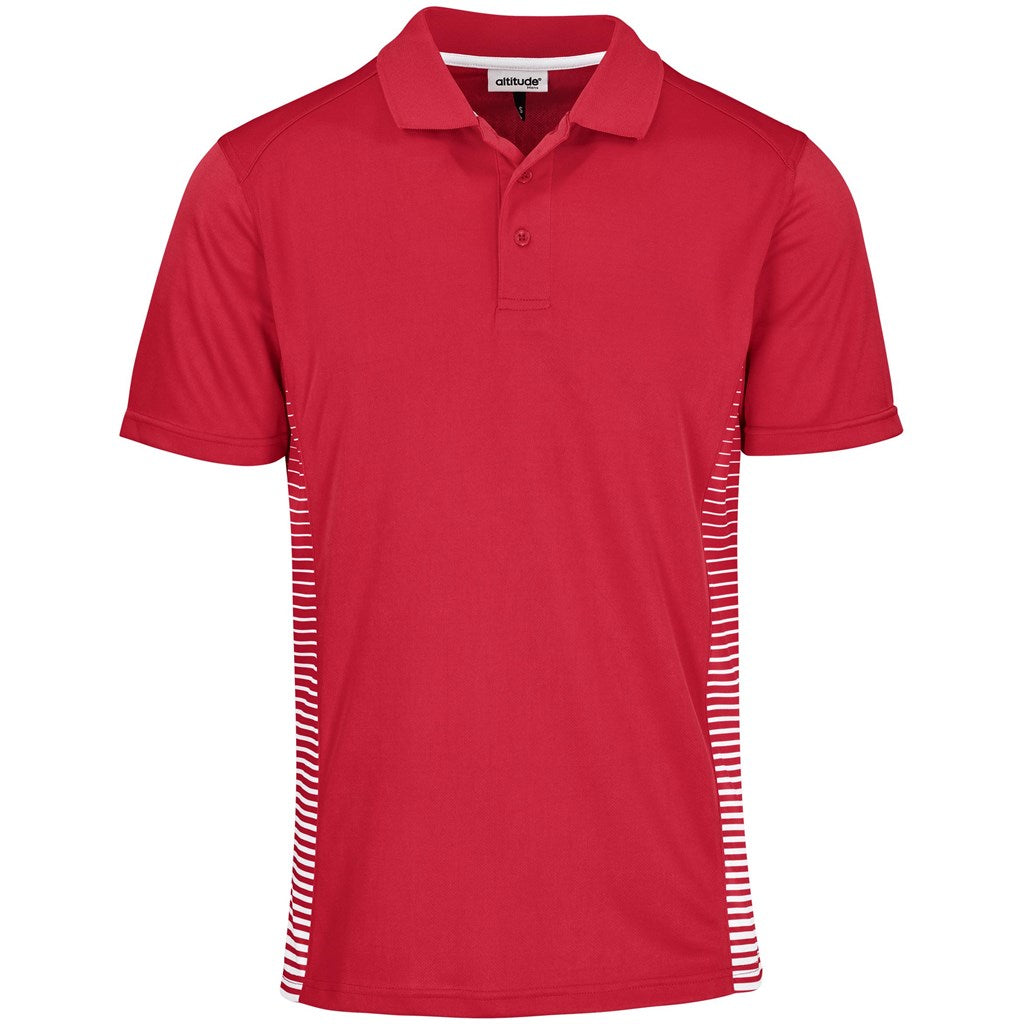 Mens Zeus Golf Shirt - RED