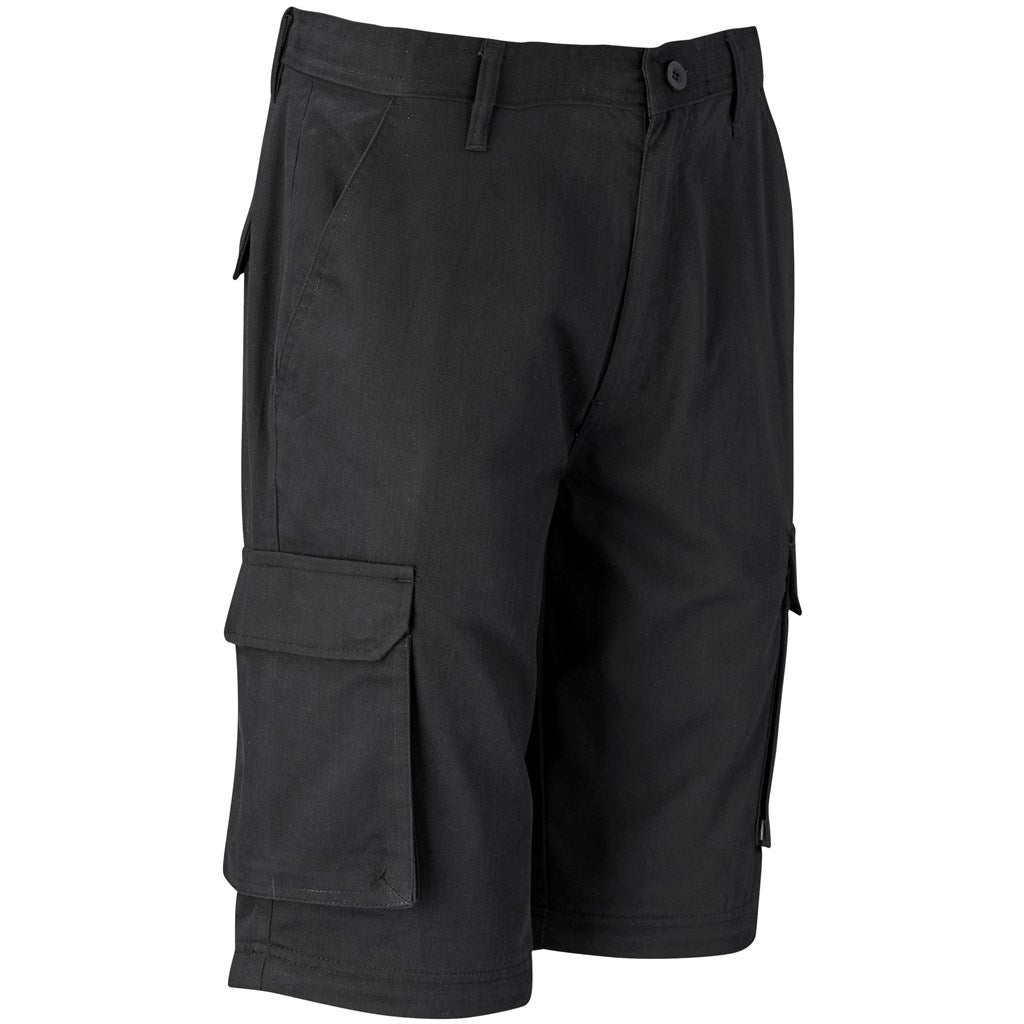 Mens Cargo Zip Off Pants - Black