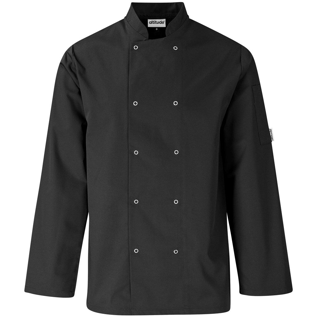 Unisex Long Sleeve Zest Chef Jacket - BLACK