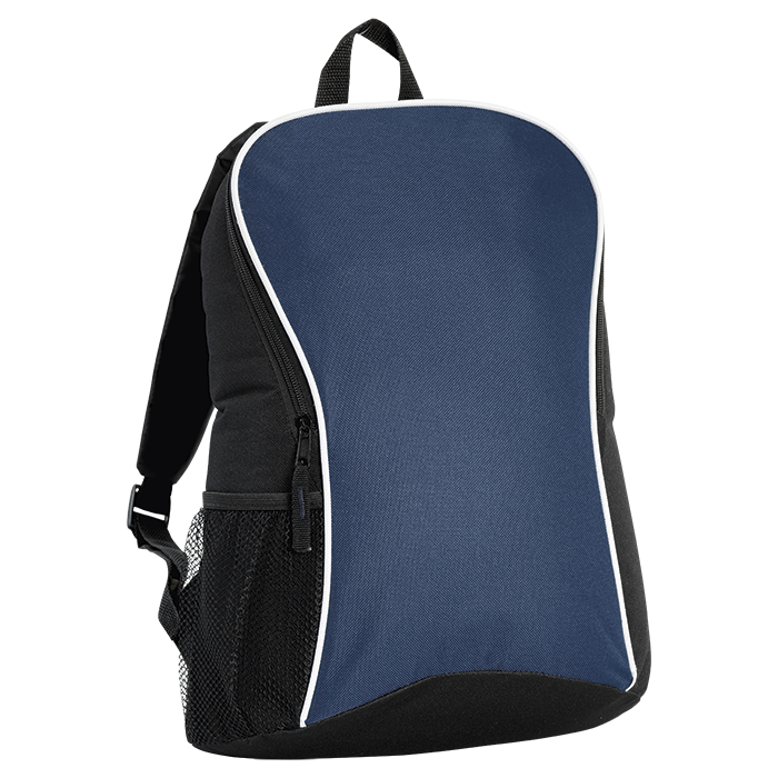 Curve and Arch Design Backpack - Navy