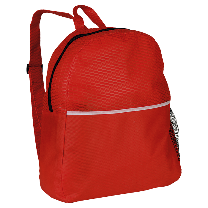 Wave Design Backpack Non-Woven - Red