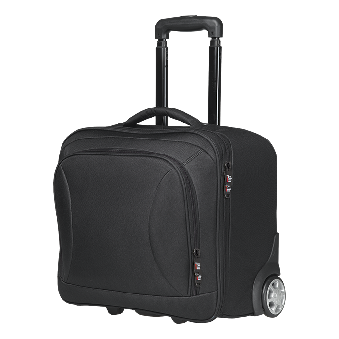 Lazio Laptop Trolley Bag - Black