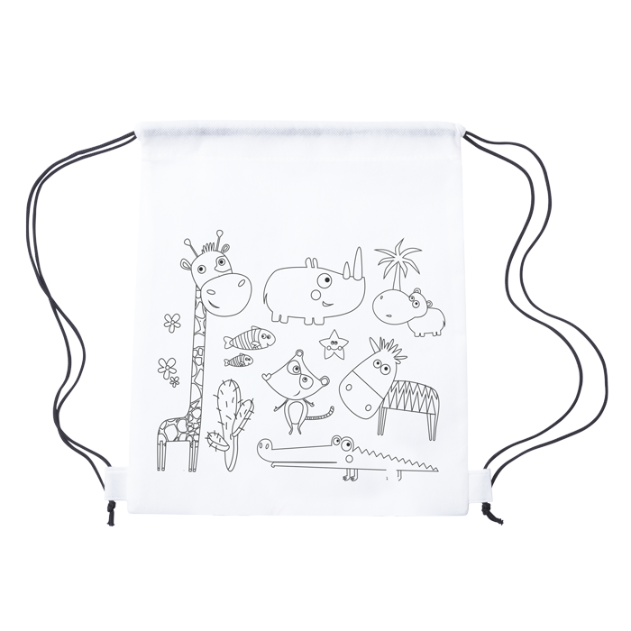 Wizzy Drawstring Bag - White