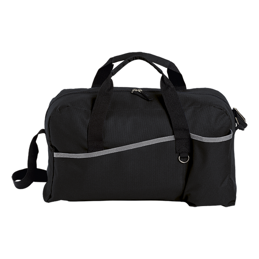 Sports Bag with Grey Trim - Black