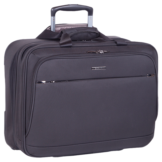 Cellini Smart 17 Inch Large Trolley Business Case - Black
