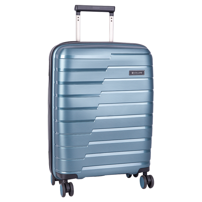 Cellini Microlite 4-Wheel Carry On Trolley - Blue