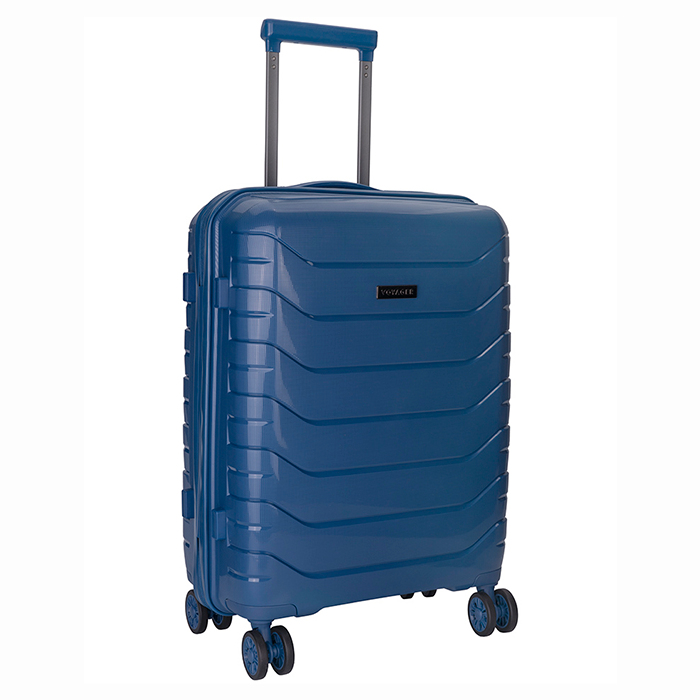 Voyager Cabana Medium 4 Wheel Trolley Case - Blue