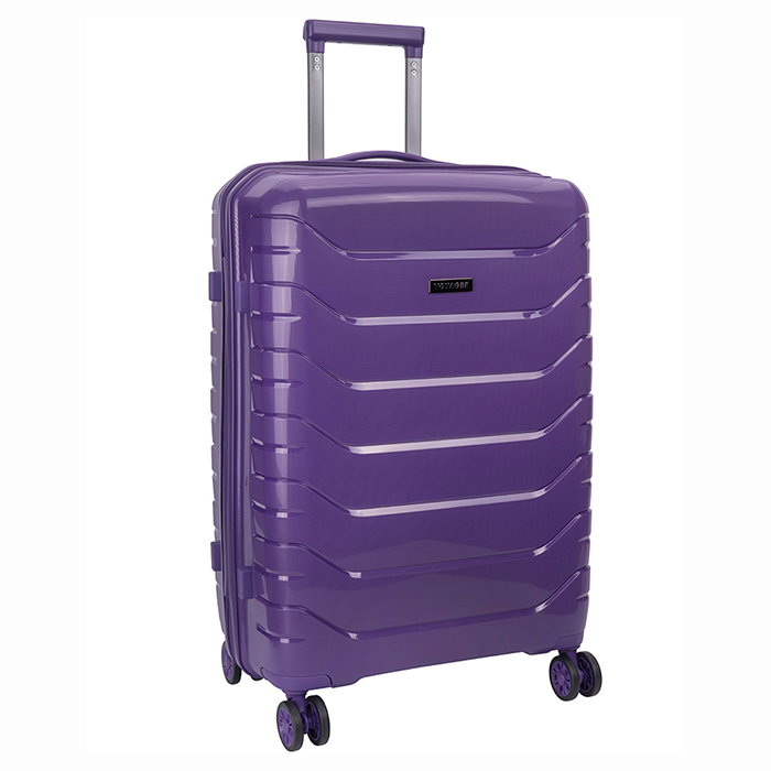 Voyager Cabana Medium 4 Wheel Trolley Case - Purple