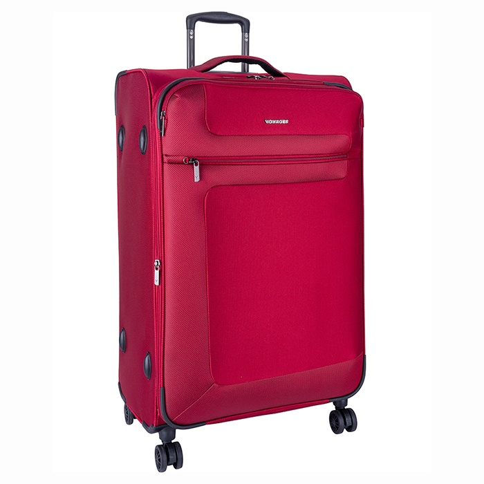 Voyager Istria Large 4 Wheel Trolley Case - Red