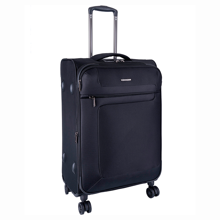 Voyager Istria Medium 4 Wheel Trolley Case - Black