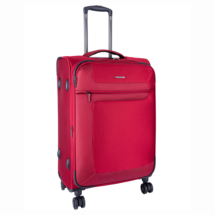 Voyager Istria Medium 4 Wheel Trolley Case - Red