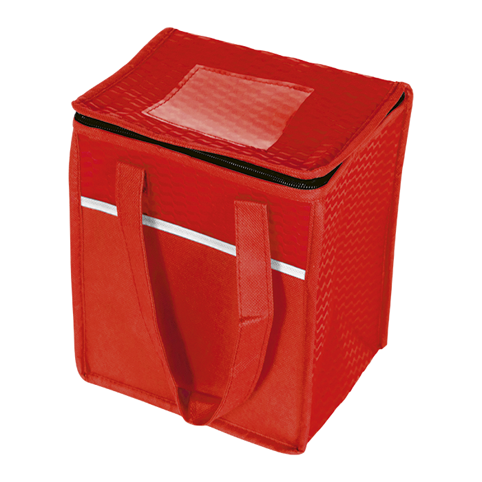 9 Can Wave Design Cooler - Red