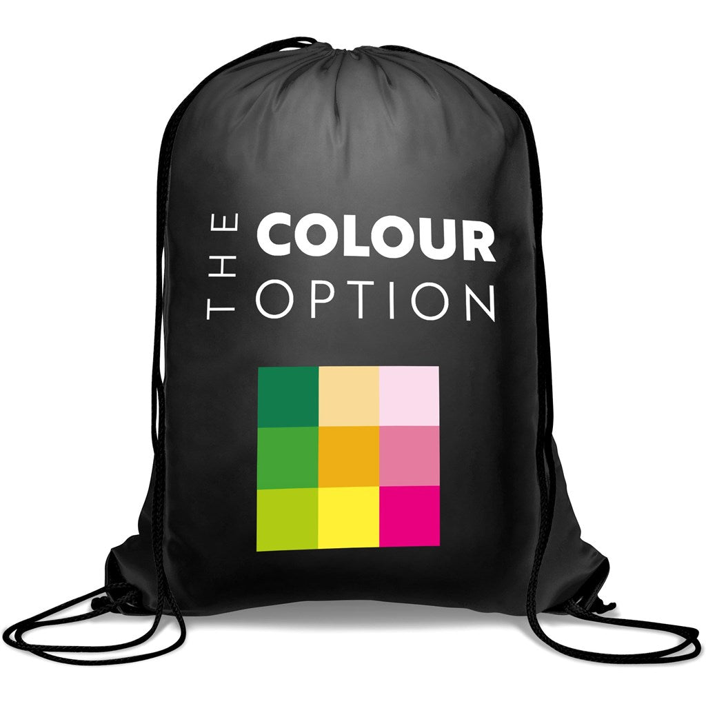 Symphony 210D Drawstring Bag - BLACK