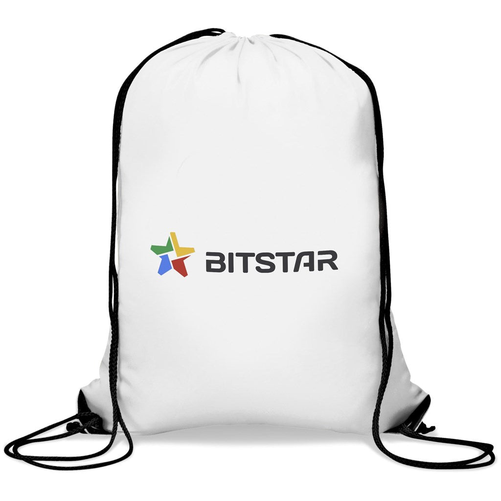Symphony 210D Drawstring Bag - SOLID WHITE