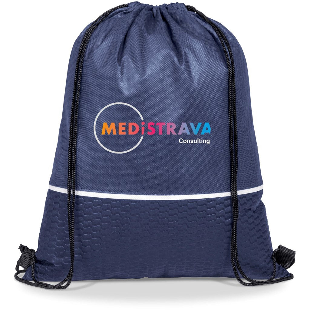 Brighton Non-Woven Drawstring Bag - NAVY