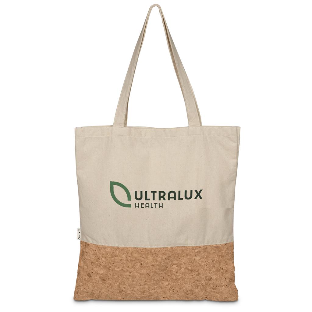 Okiyo Shukaku Cork & Cotton Shopper - NATURAL
