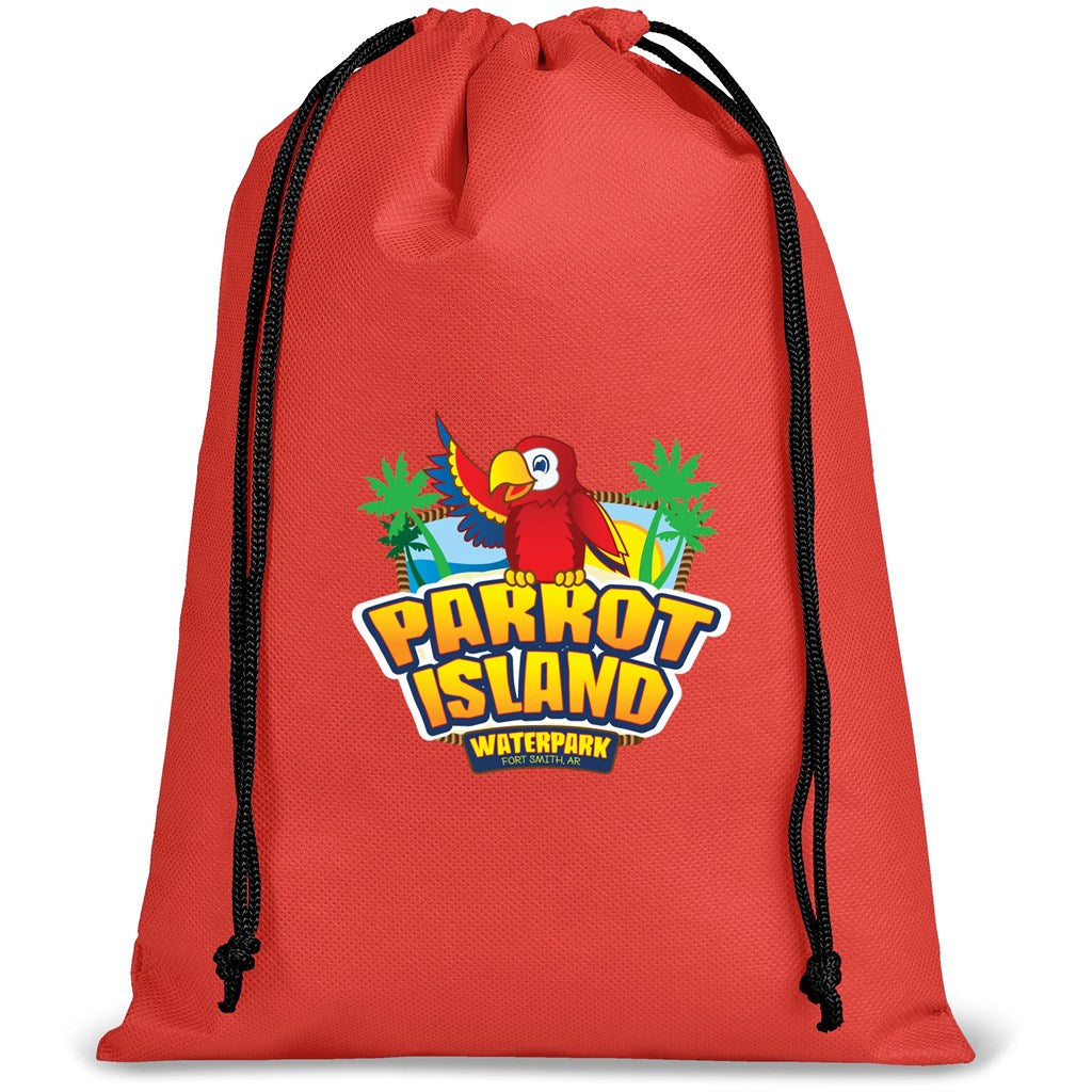 Quando Non-Woven Drawstring Pouch - RED