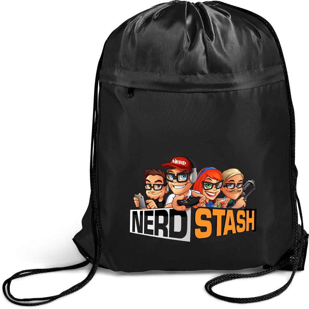 Northstar 210D Drawstring Bag - BLACK