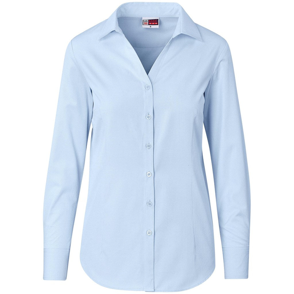 Ladies Long Sleeve Carolina Shirt - SKY BLUE