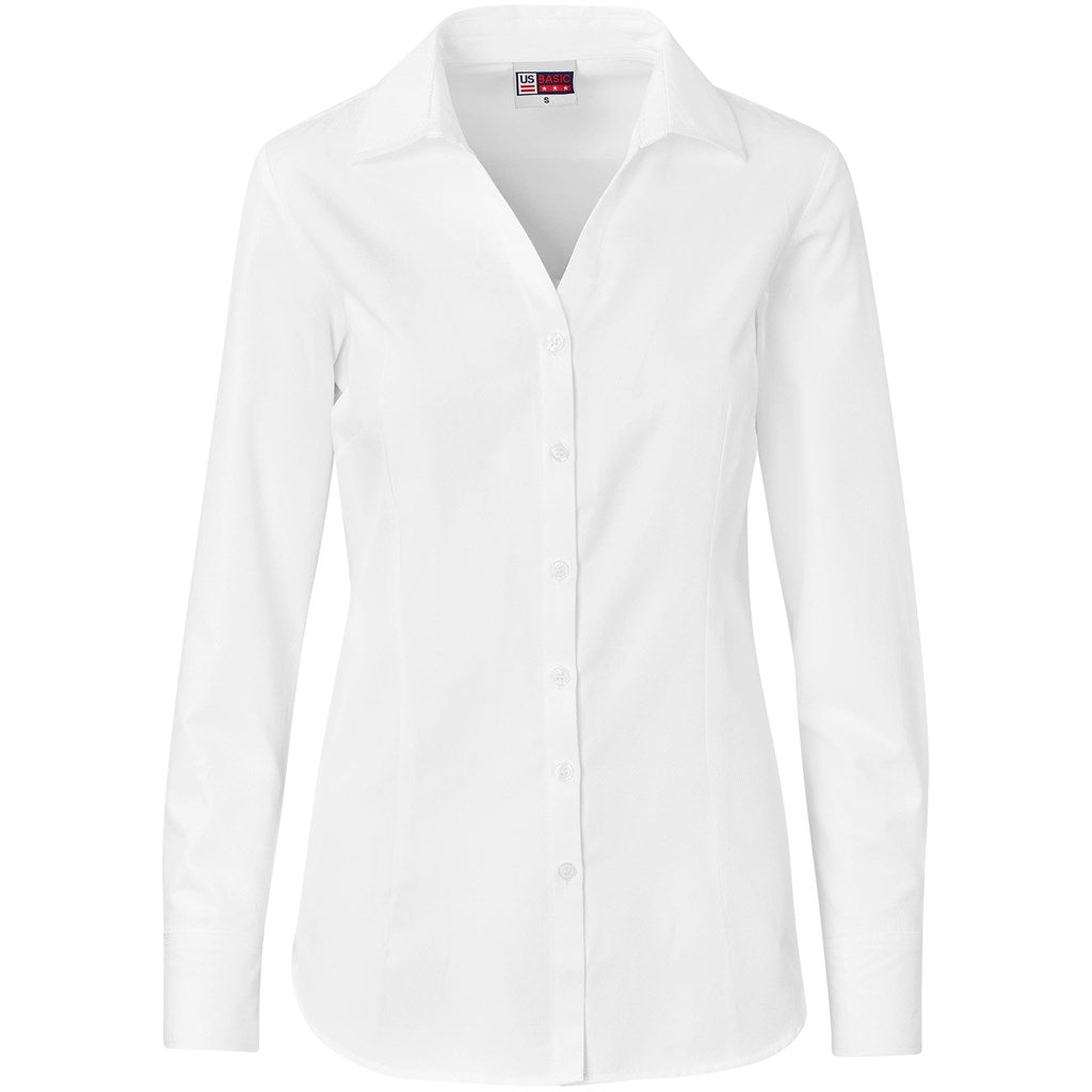 Ladies Long Sleeve Carolina Shirt - WHITE
