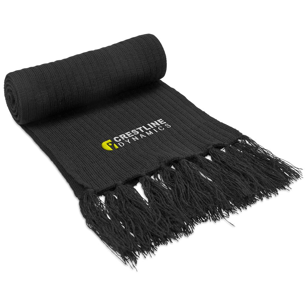 Nebraska Acrylic Scarf - BLACK