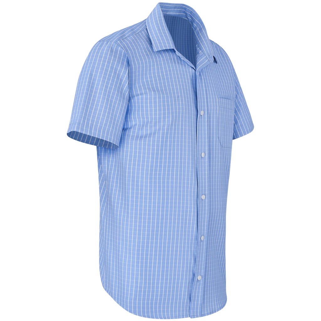 Mens Short Sleeve Aston Shirt - Light Blue