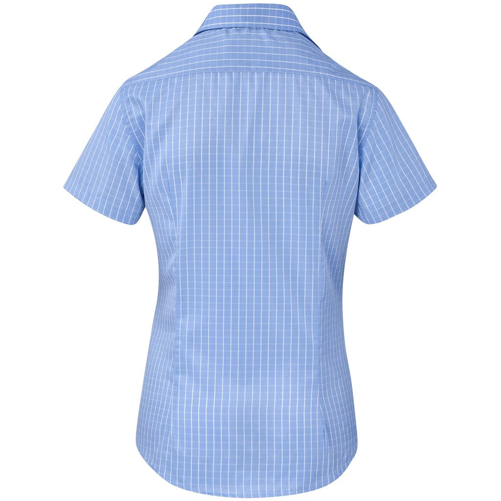 Ladies Short Sleeve Aston Shirt - Light Blue