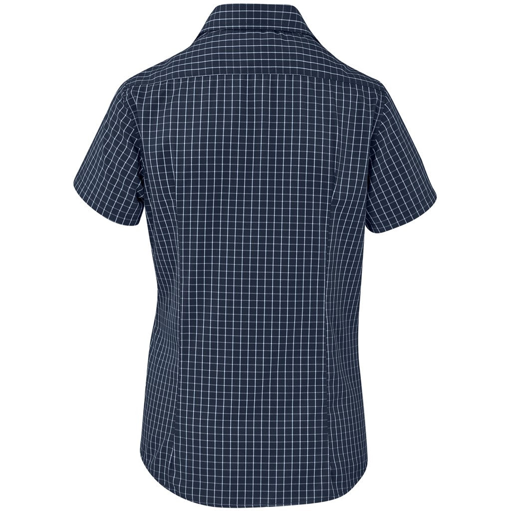 Ladies Short Sleeve Aston Shirt - Navy