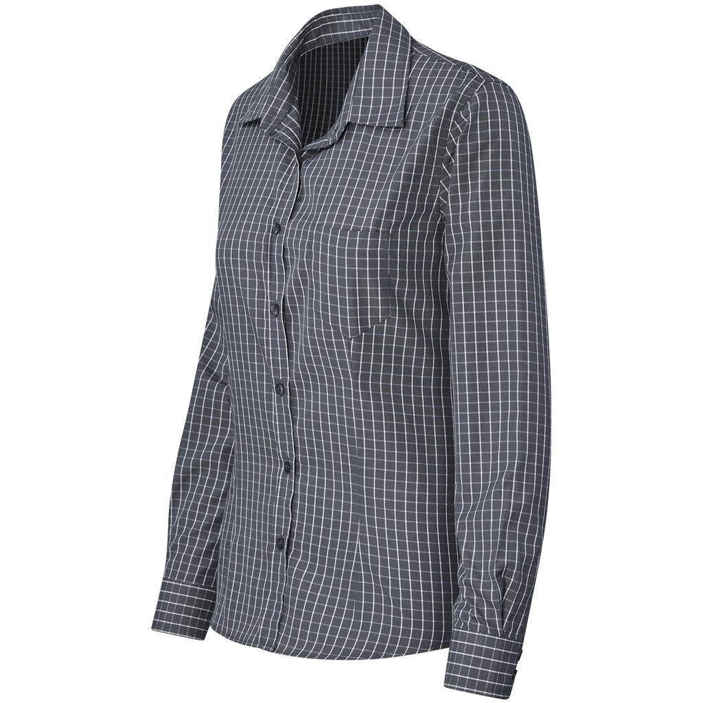 Ladies Long Sleeve Aston Shirt - Grey