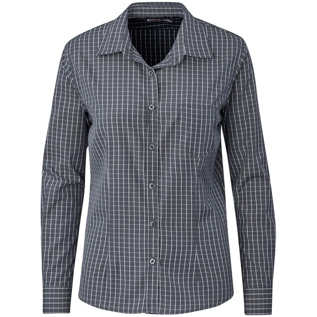 Ladies Long Sleeve Aston Shirt - Grey