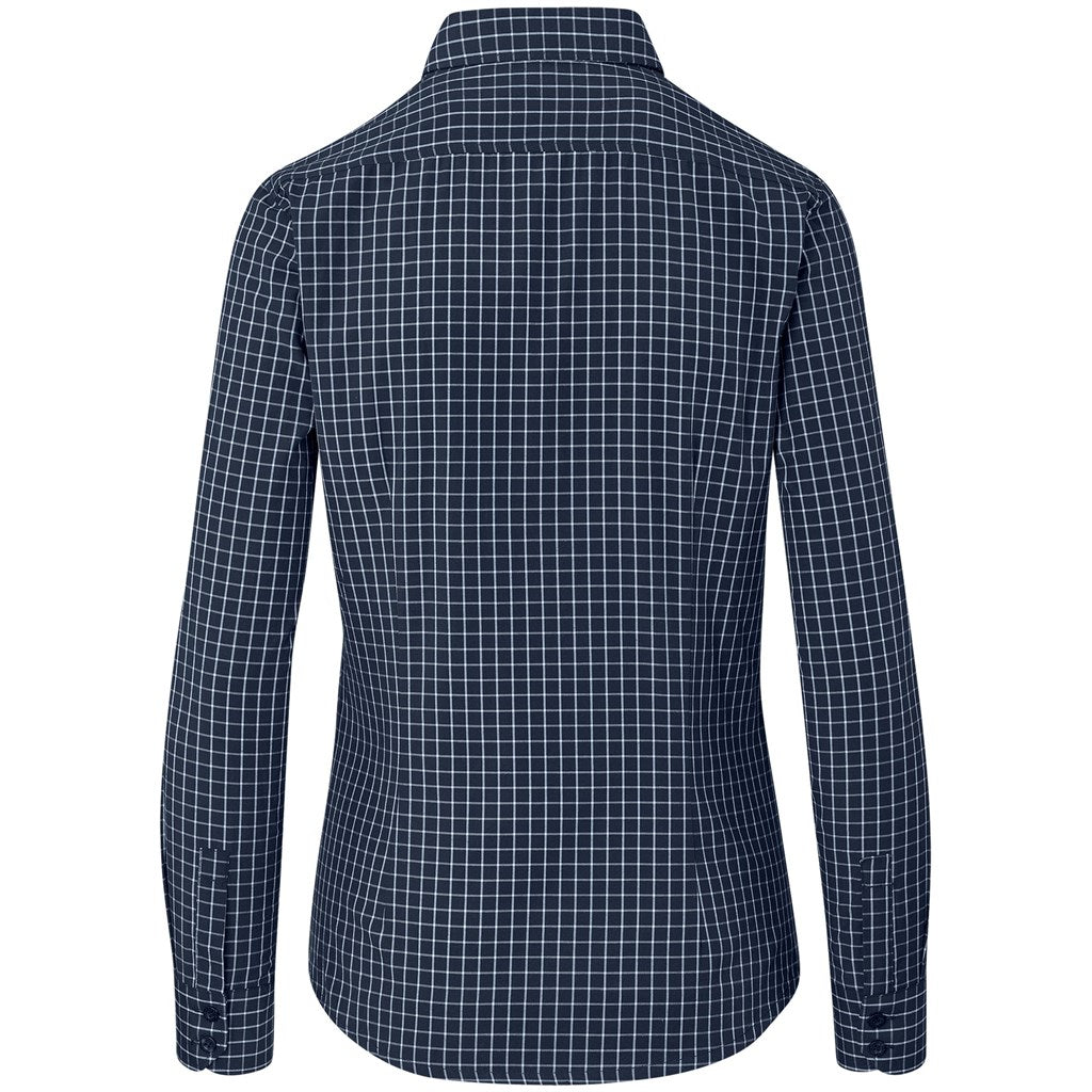 Ladies Long Sleeve Aston Shirt - Navy