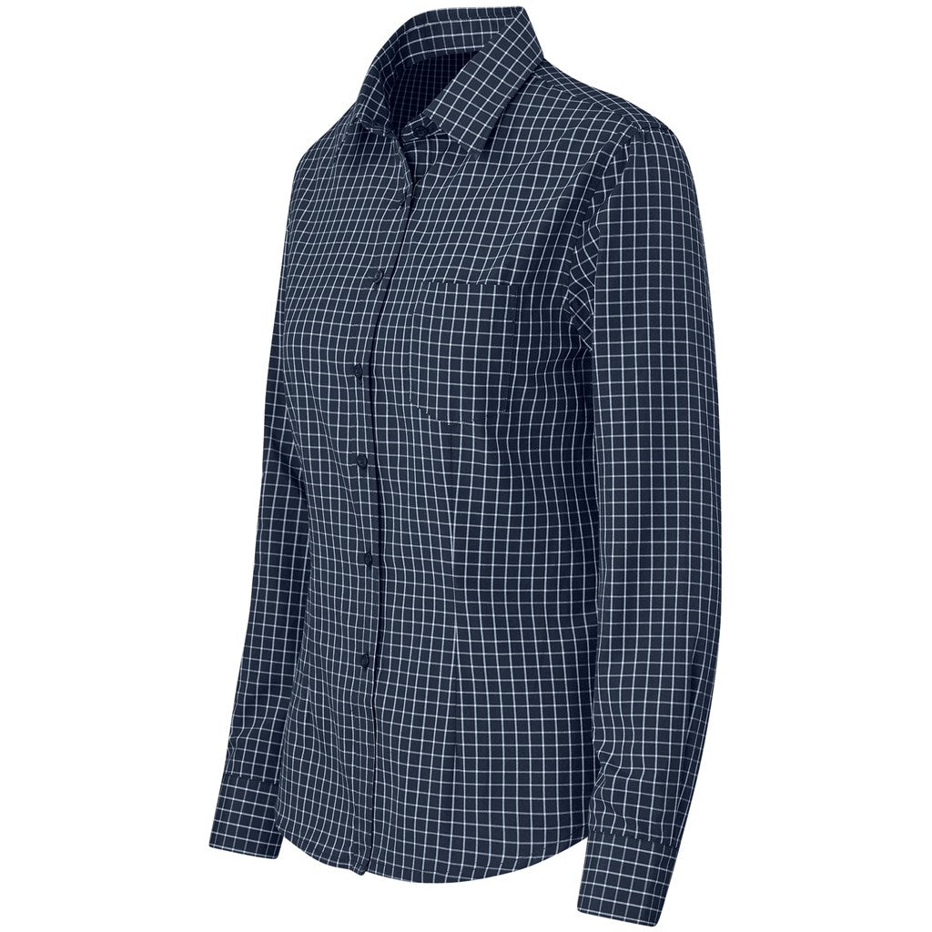 Ladies Long Sleeve Aston Shirt - Navy