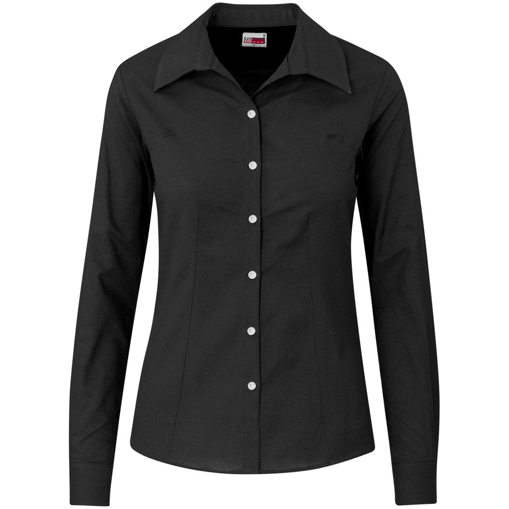 Ladies Long Sleeve Aspen Shirt - BLACK