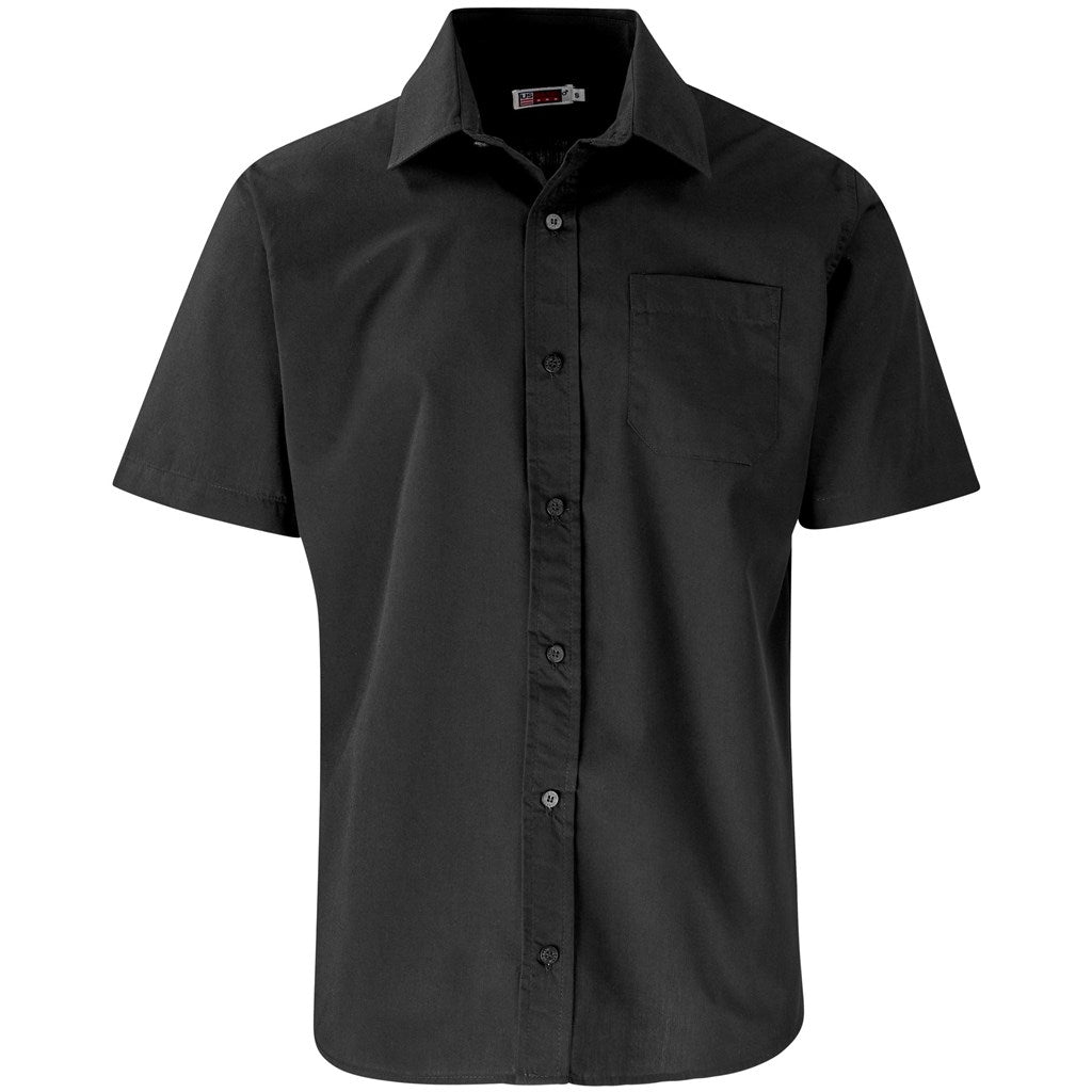 Mens Short Sleeve Kensington Shirt - BLACK