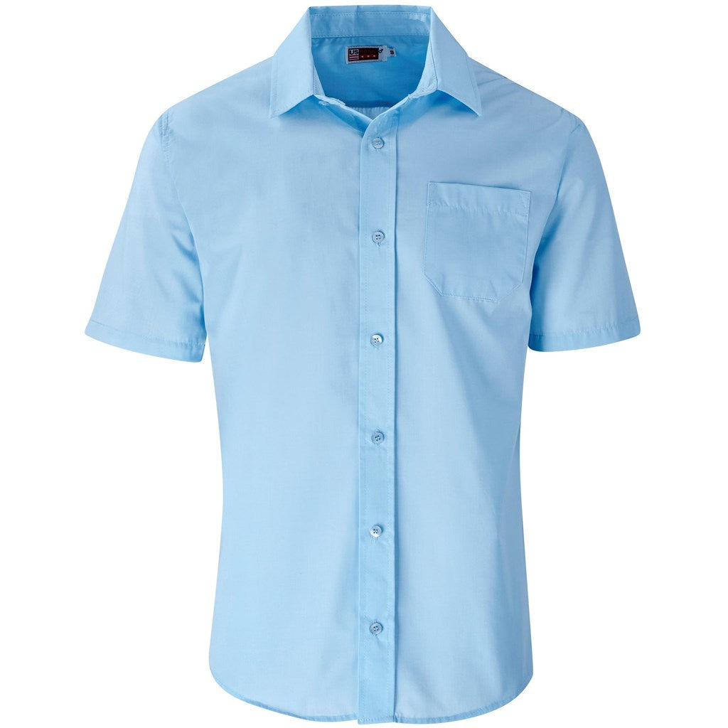 Mens Short Sleeve Kensington Shirt - LIGHT BLUE