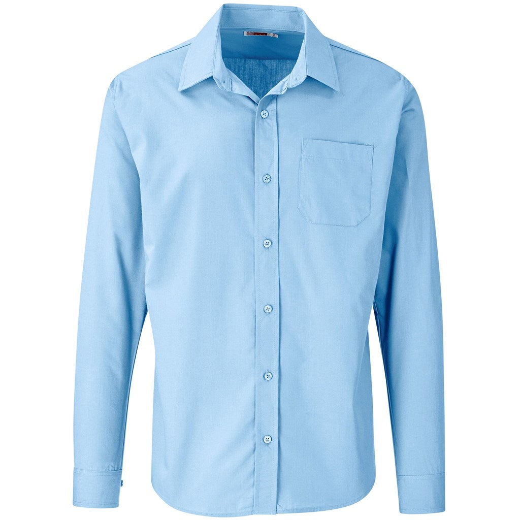 Mens Long Sleeve Kensington Shirt - LIGHT BLUE