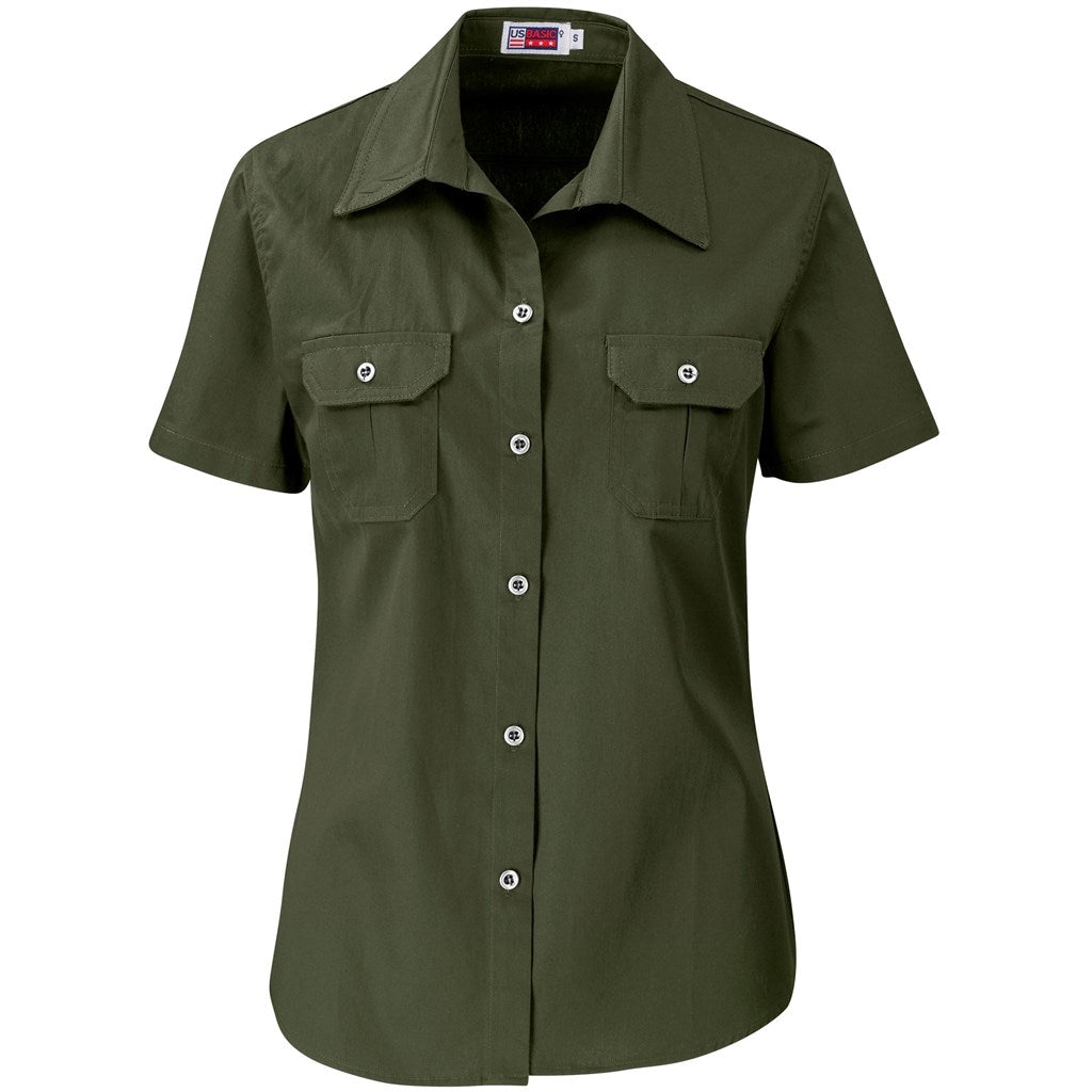Ladies Short Sleeve Wildstone Shirt - MILITARY GREEN