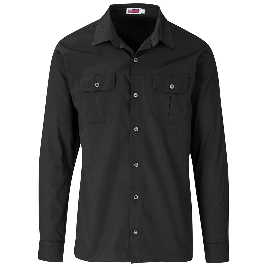 Mens Long Sleeve Wildstone Shirt - BLACK