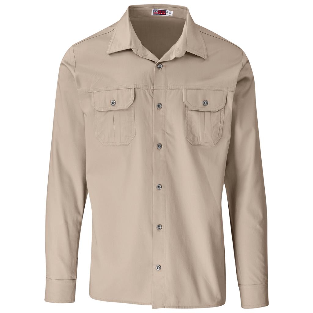 Mens Long Sleeve Wildstone Shirt - STONE