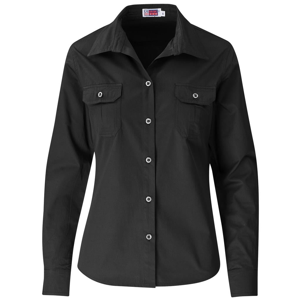 Ladies Long Sleeve Wildstone Shirt - BLACK