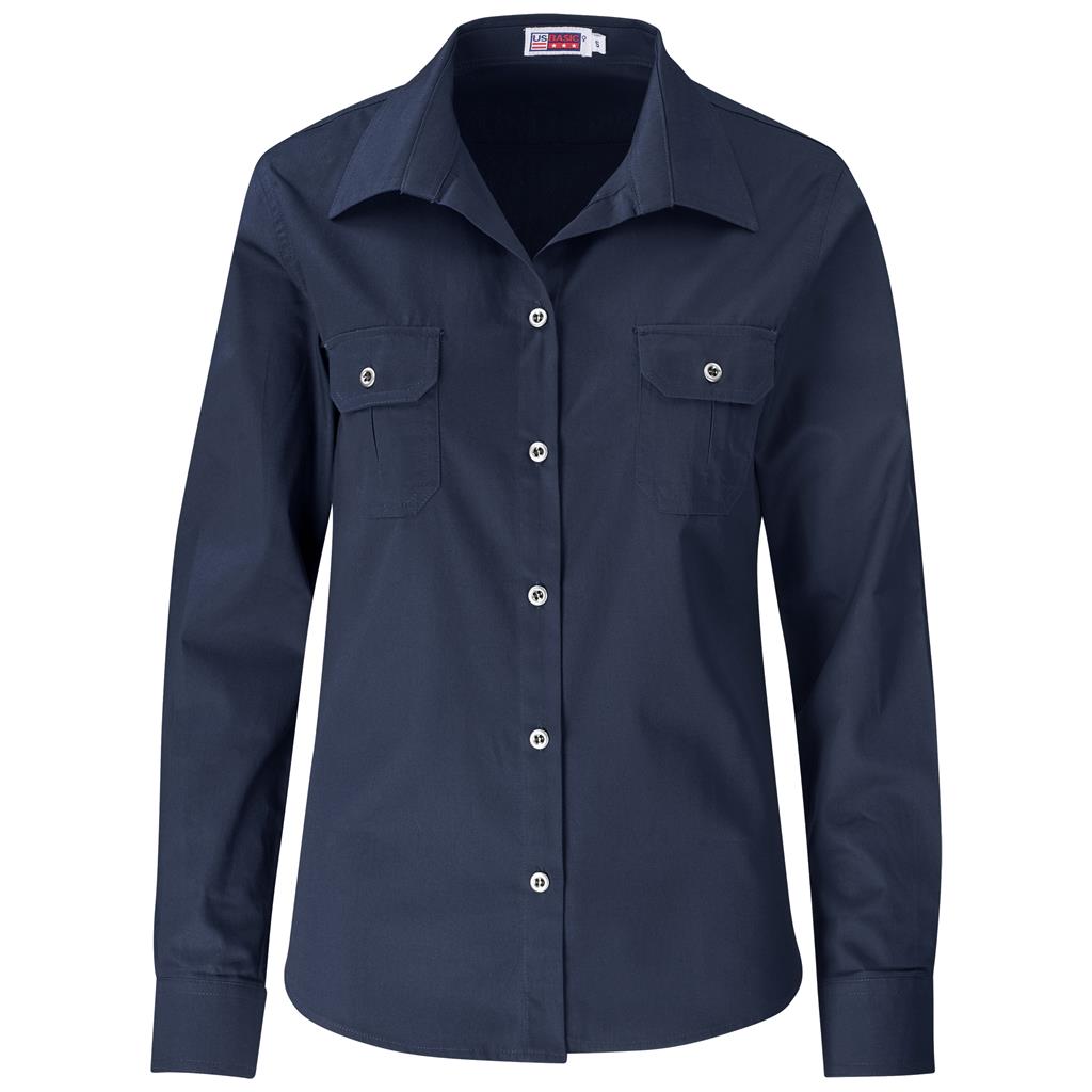 Ladies Long Sleeve Wildstone Shirt - NAVY