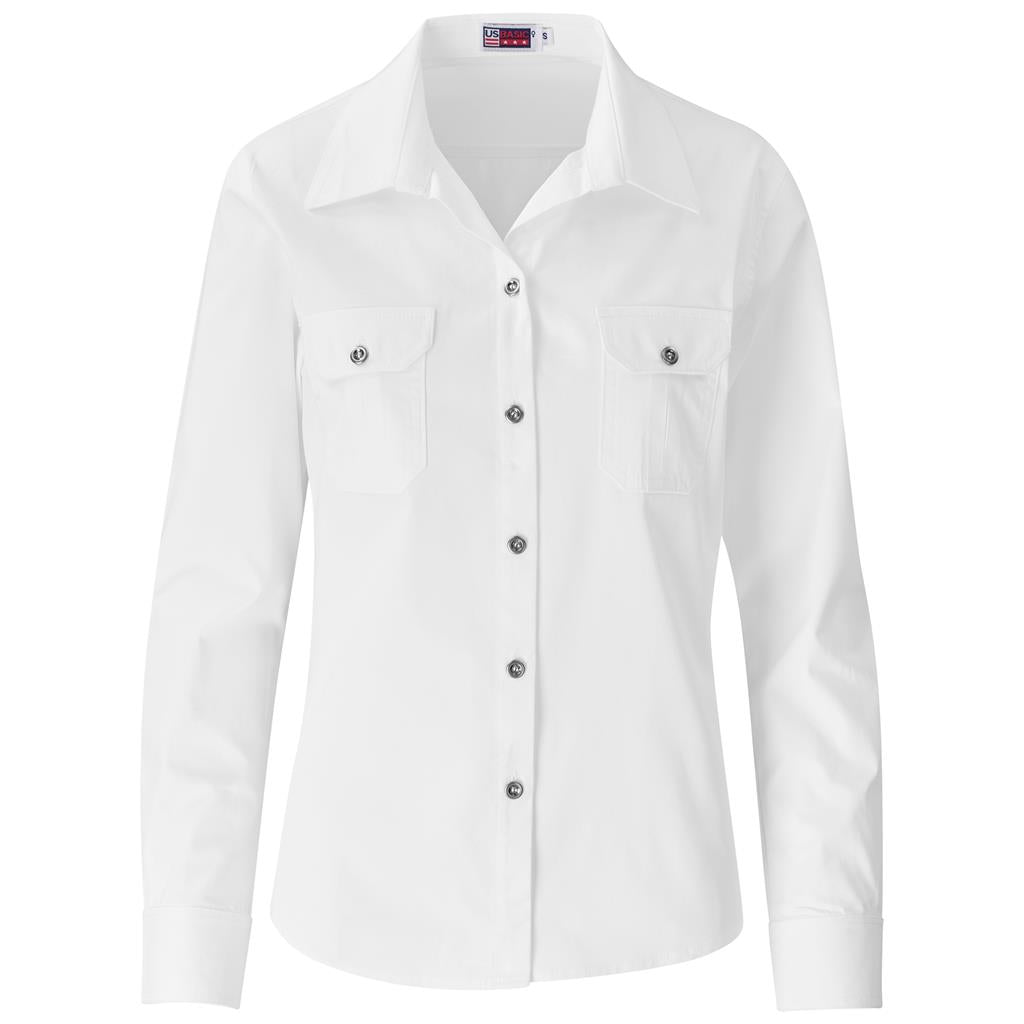 Ladies Long Sleeve Wildstone Shirt - WHITE